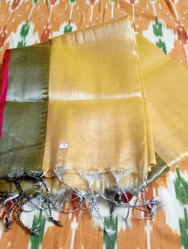 Tissue Saree Yellow