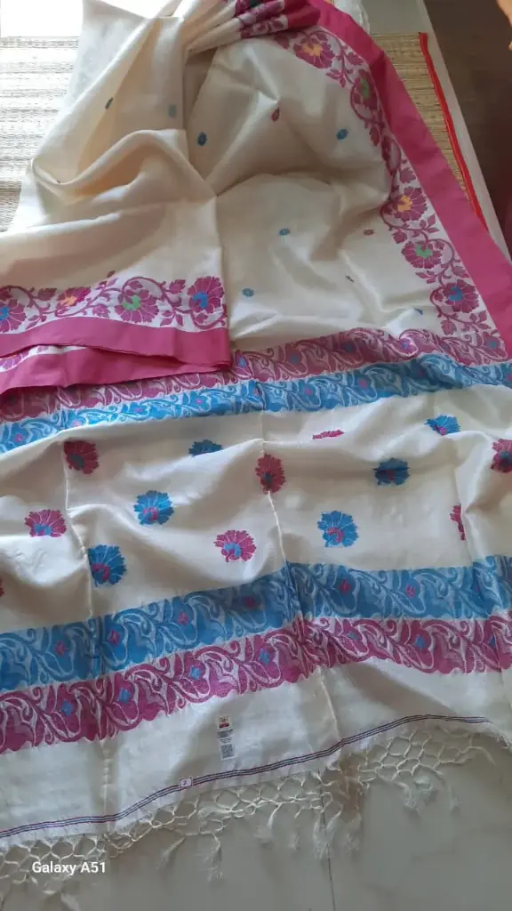 Pure Gachi Tussar  Handwoven Jamdani Saree 