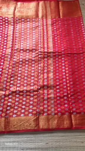 Fancy Party Wear Saree (Red)