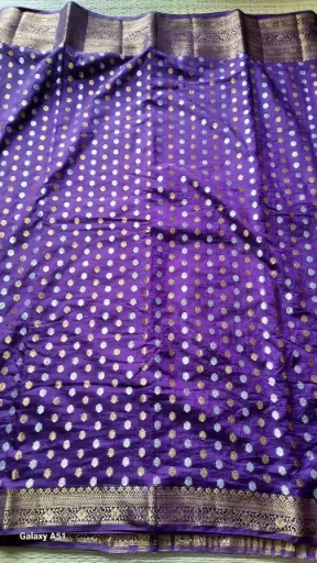 Fancy Party Wear Saree (Dark Purple)